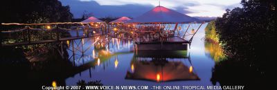 5 star hotel constance le prince maurice night scene
