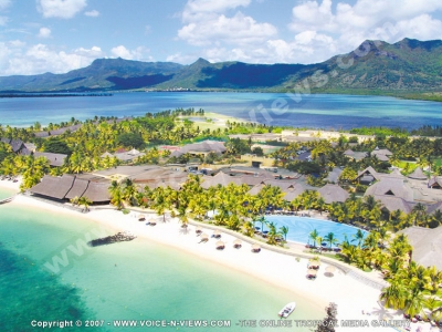paradis hotel & golf club mauritius aerial view
