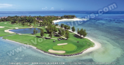 paradis hotel & golf club mauritius golf aerial view

