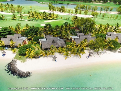 paradis hotel & golf club mauritius golf and beach aerial view
