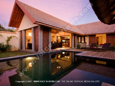 premium villa grand bay ref 16 general view at night
