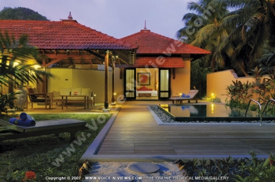 sainte anne resort seychelles villa general view
