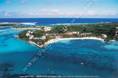 shandrani resort and spa hotel mauritius aerial view
