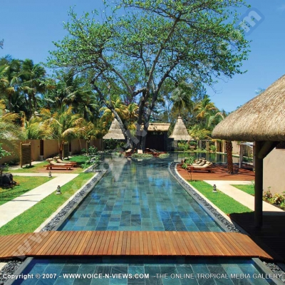 shandrani resort and spa hotel mauritius spa swimming pool view
