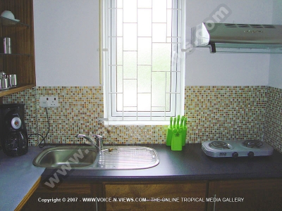 view of the kitchen side of standard studio apartment mauritius ref 110
