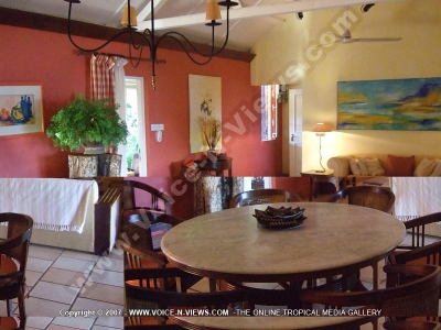 premium beach villas black river mauritius living and dining room
